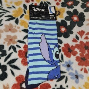 Disney Stitch Striped Crew Socks